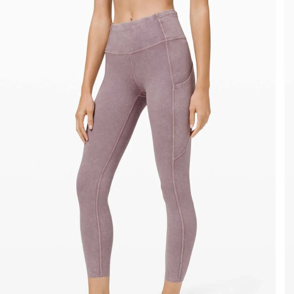 Lululemon Fast and Free Tight II 25” Ice Dye Non-Reflective Leggings Size 6